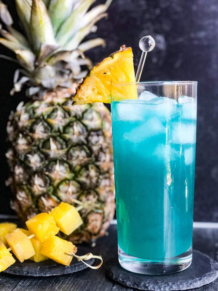 Inspired Fresh Life Blue Hawaiian Cocktail Mocktail Recipe