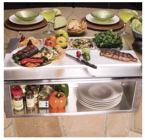 Alfresco Built-In Plate and Garnish Station