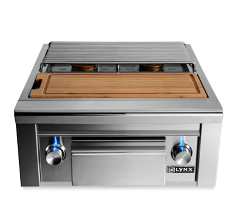 Lynx Professional Double Side Burner with Maple Cutting Board and Drawer