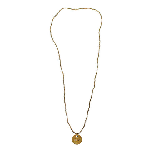 long brass joy necklace