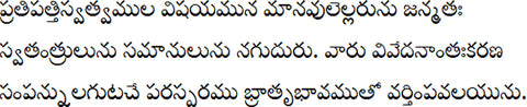 Telugu sample text