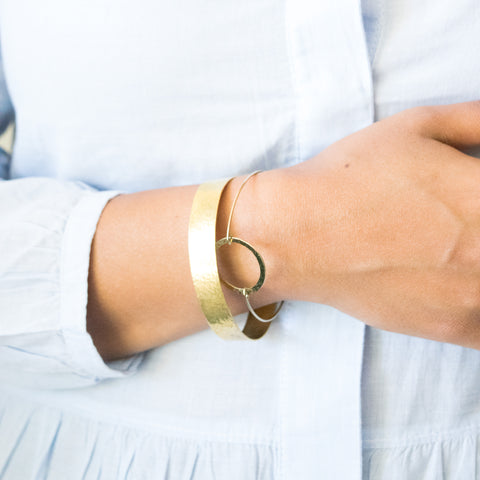 mira brass cuff bracelet