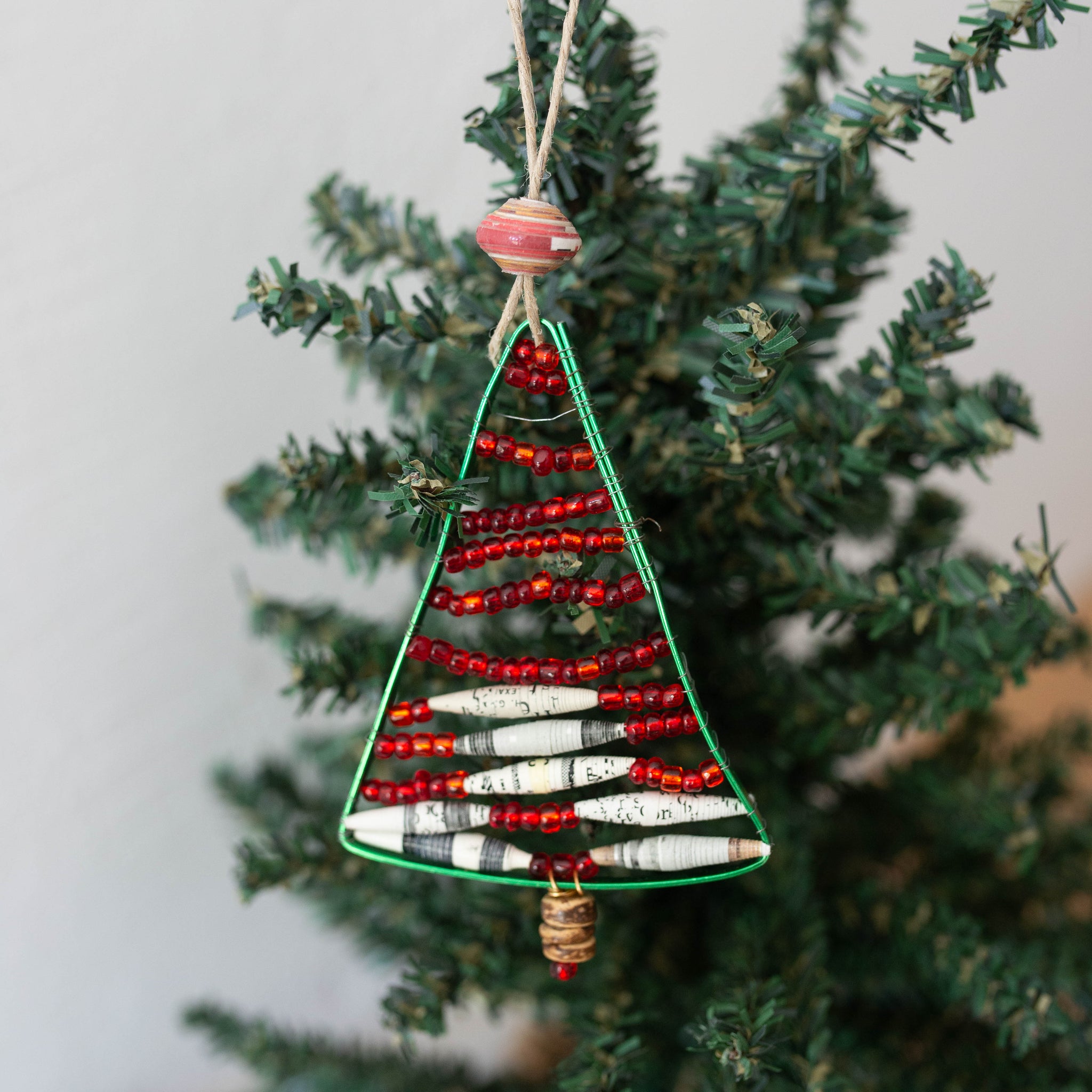 wire and bead christmas decorations