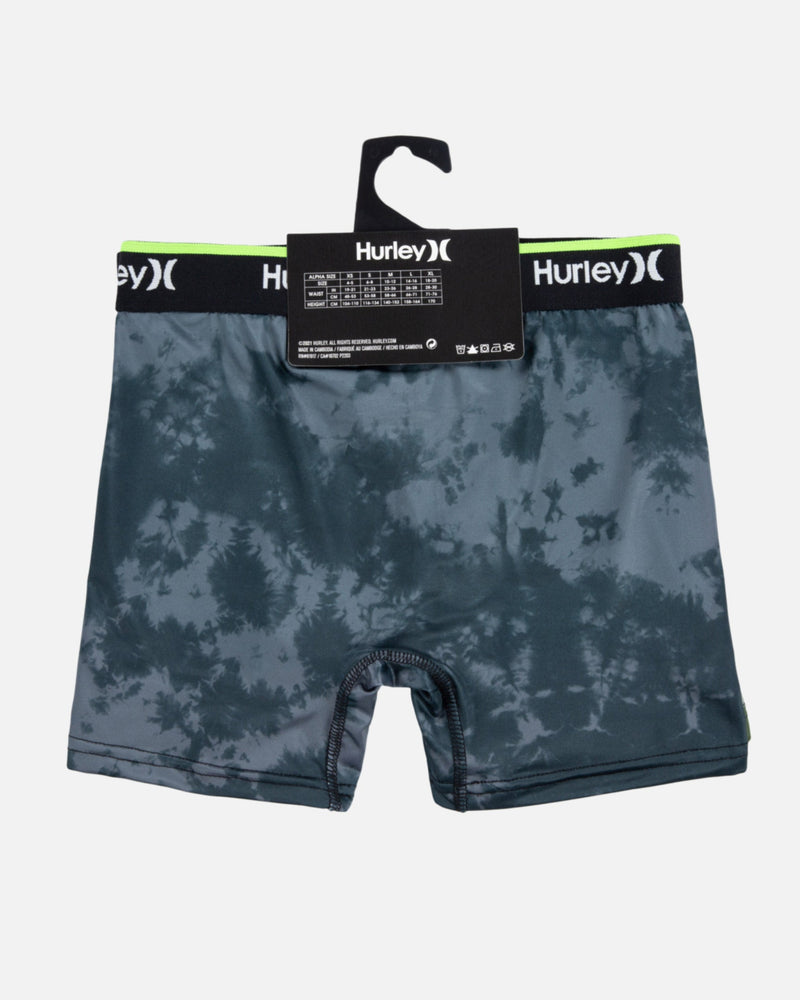  Hurley Boys' Classic Boxer Briefs (2-Pack), Black Doodle/Grey,  S: Clothing, Shoes & Jewelry