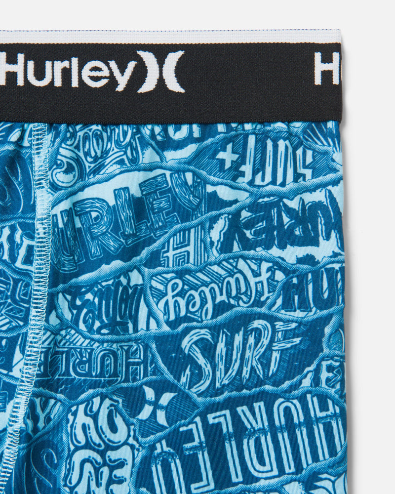 Hurley 2 Pack Stretch Boxer Briefs - Men's Boxers in White Blue