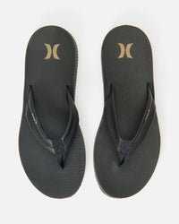 BLACK BLACK-ANTHRACITE - Lunar Leather Sandal Hurley