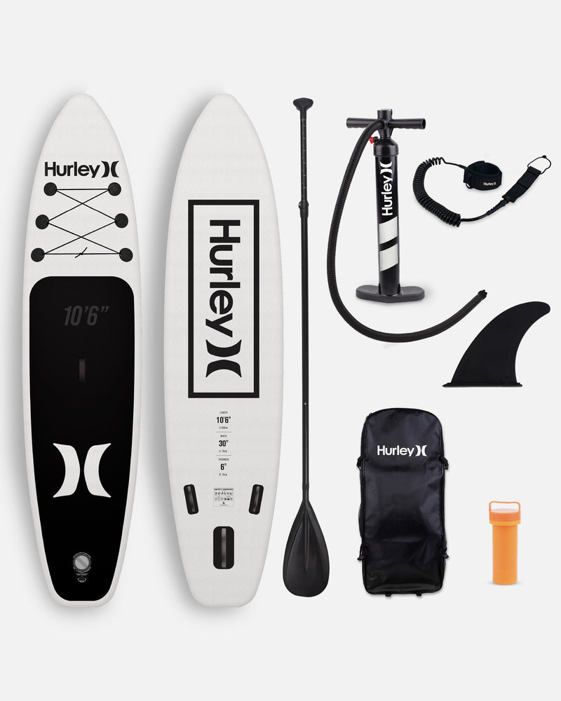 White - Hurley One and Only 10'6 Inflatable Stand up Paddle Board