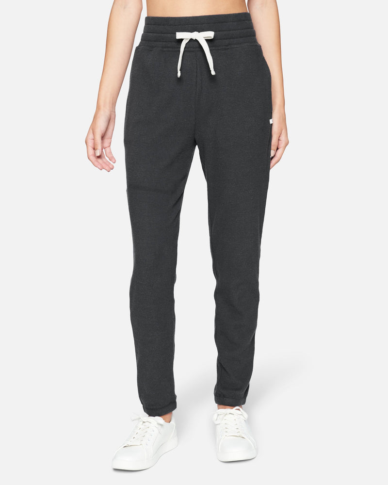 Grey Drawstring Sweatpants, High-Waist Side Pockets Joggers