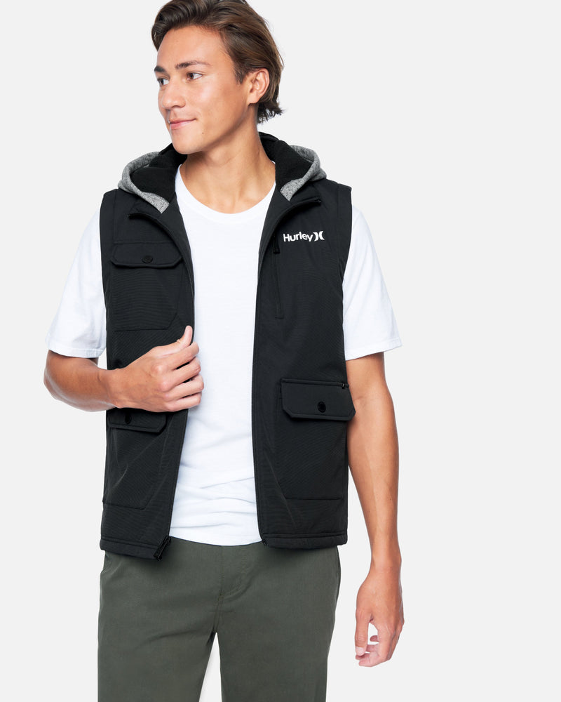 Black - Collin Hooded Vest