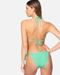 Women Solid Slider Tie Side Cheekly Bikini Bottom, Size Xs