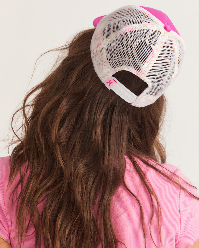 Magenta - LoveShackFancy x Hurley - Rhinestone Trucker Hat