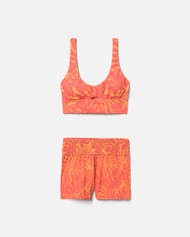 Sweet Tangerine - Hurley X Moore Aloha Max Beach Break Long Line Bikini Top