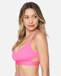 HURLEY TEXTURE BEACH Bralette Bikini Top - Pink
