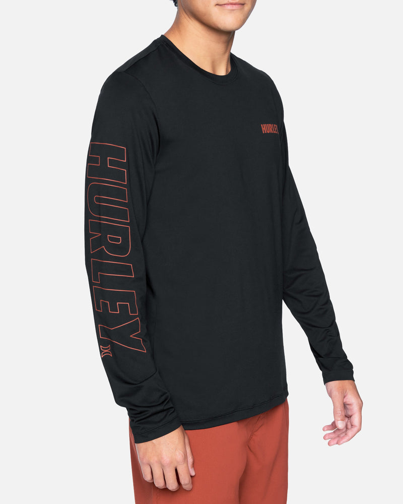 Black - H2O-Dri Easton Fastlane UPF Long Sleeve Surf T-Shirt | Hurley
