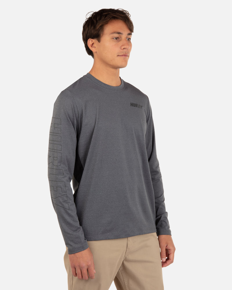 Black Heather - H2O-Dri Easton Fastlane Upf Long Sleeve | Hurley