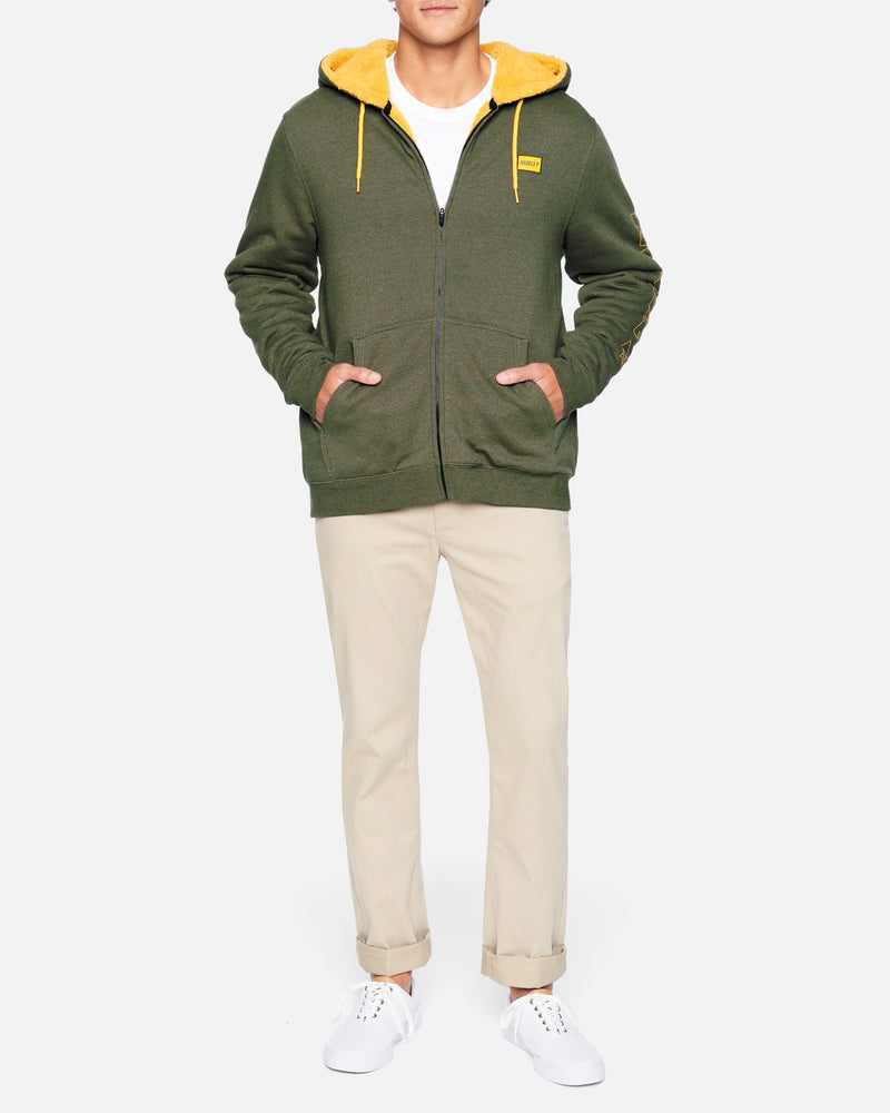 Cargo Khaki - Fastlane Burrrito Zip Up Jacket | Hurley