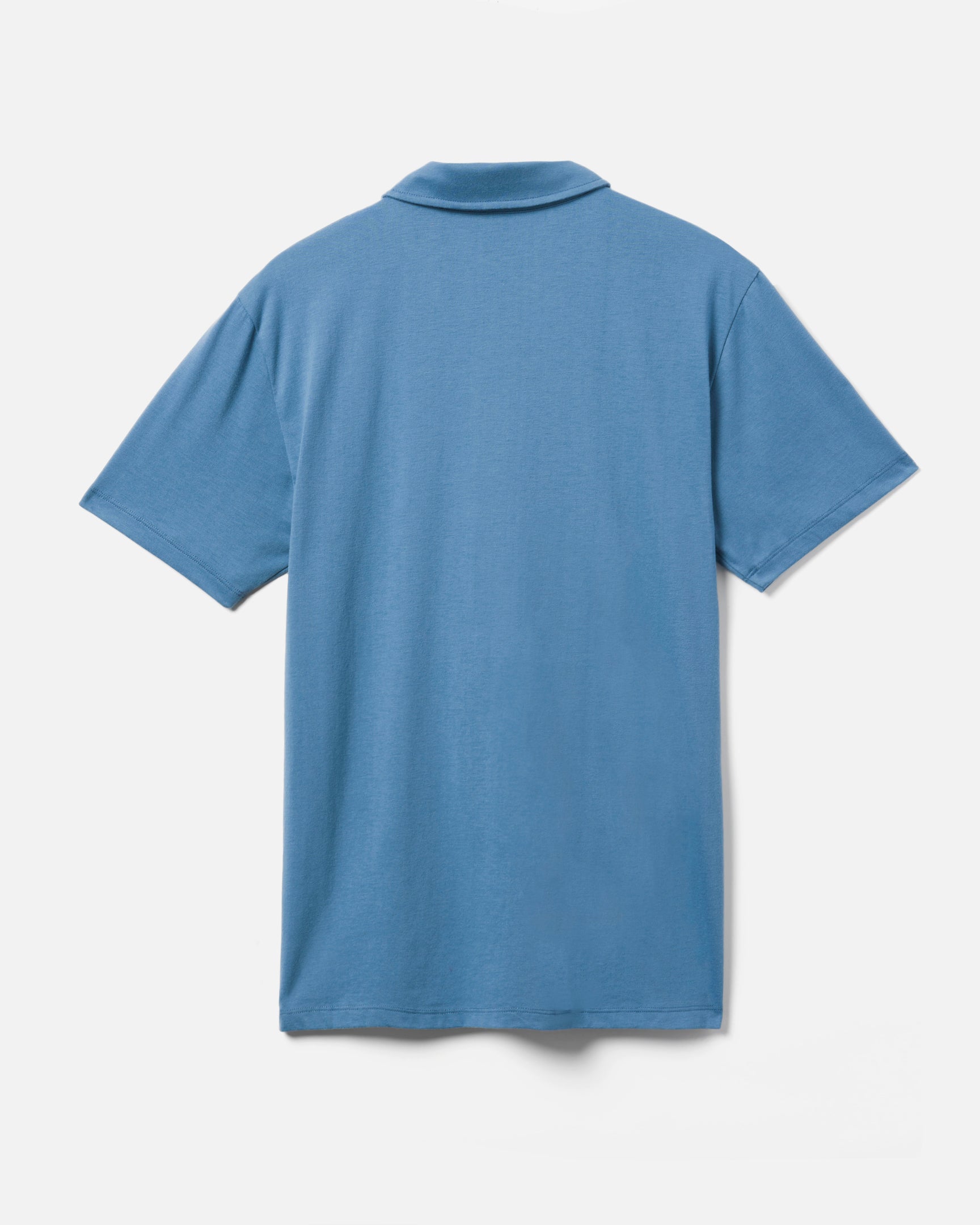 Ma-co Slim Fit Woven Polo Short Sleeves Plain Blue – Metro Market