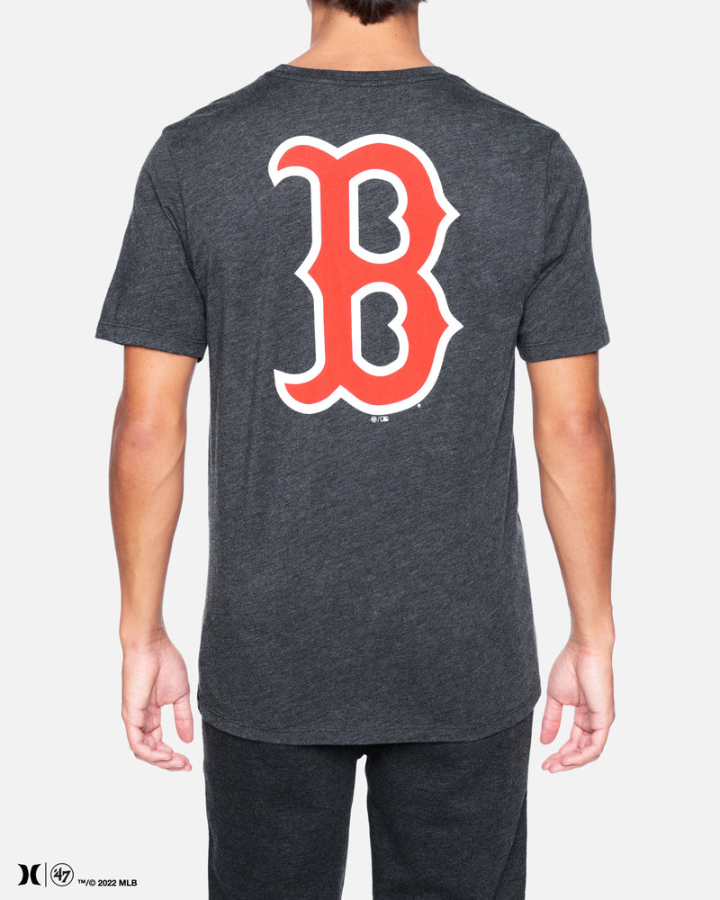 BLACK HEATHER - Hurley X 47 Chicago Cubs Cross Dye Short Sleeve T-Shirt