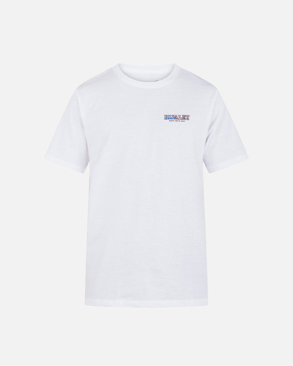 White - Exist Boxed Logo Cotton Jersey Graphic Tee