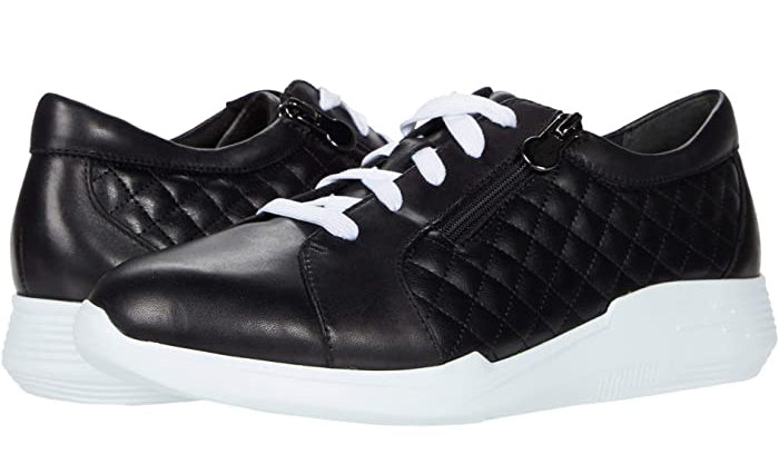 black leather runners womens