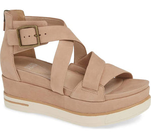 Eileen Fisher Boost Latte Suede Sandal 