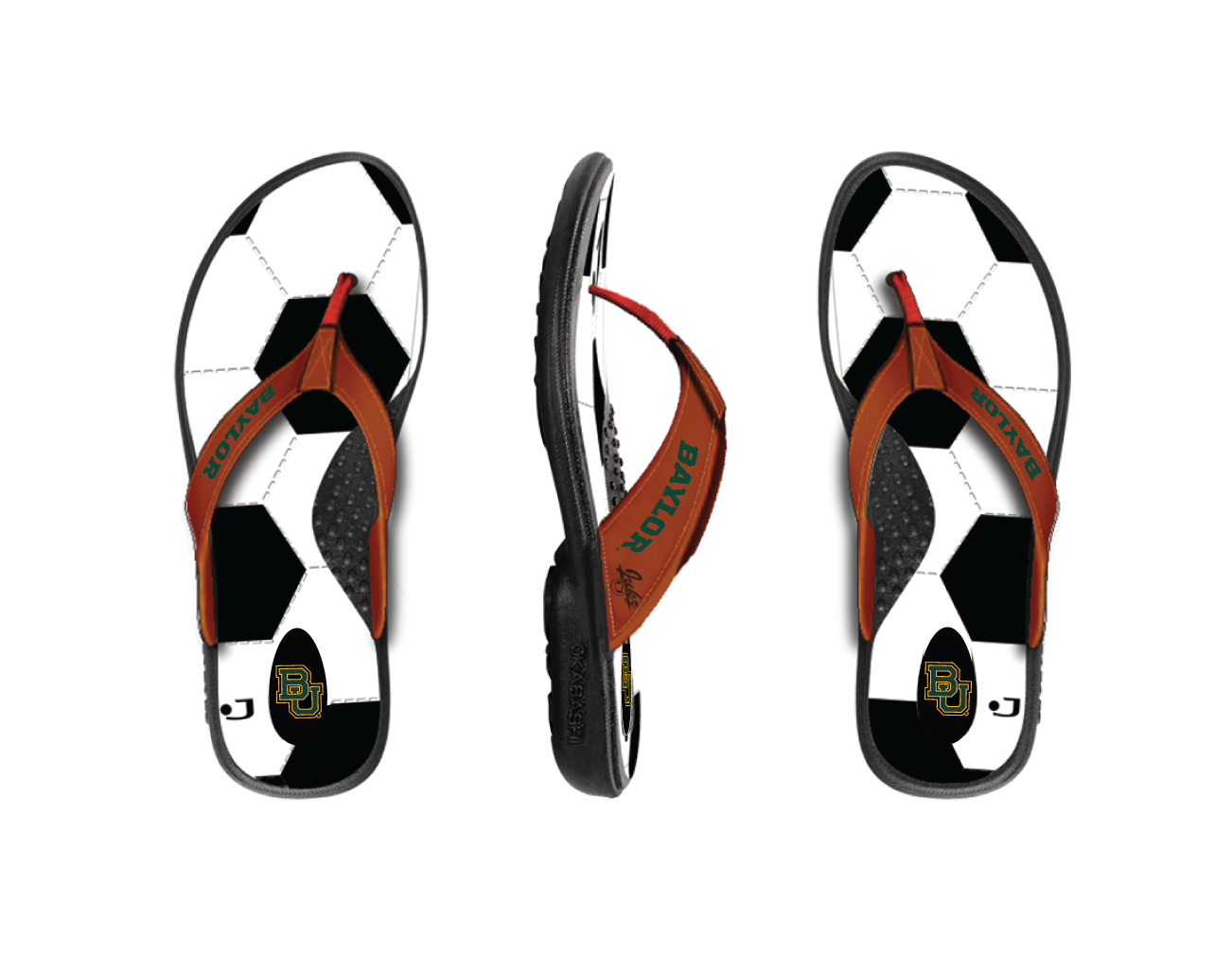 soccer flip flops