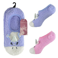 Ladies Unicorn Slipper Socks 1pp