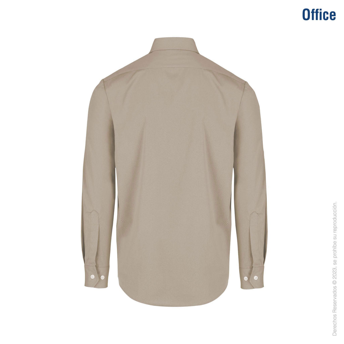 Men’s Long Sleeve Twill Shirt · 50% Cotton 50% Polyester · Beige – Yazbek®