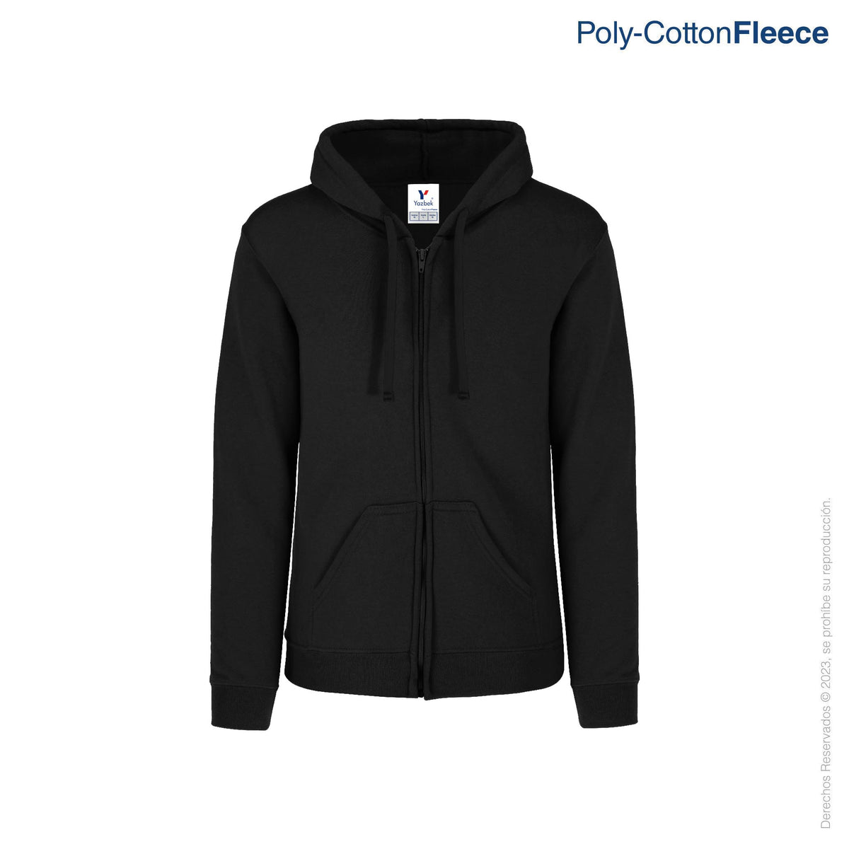 Adult’s Unisex Full Zip Hooded Sweatshirt with Kangaroo Pocket · Black ...
