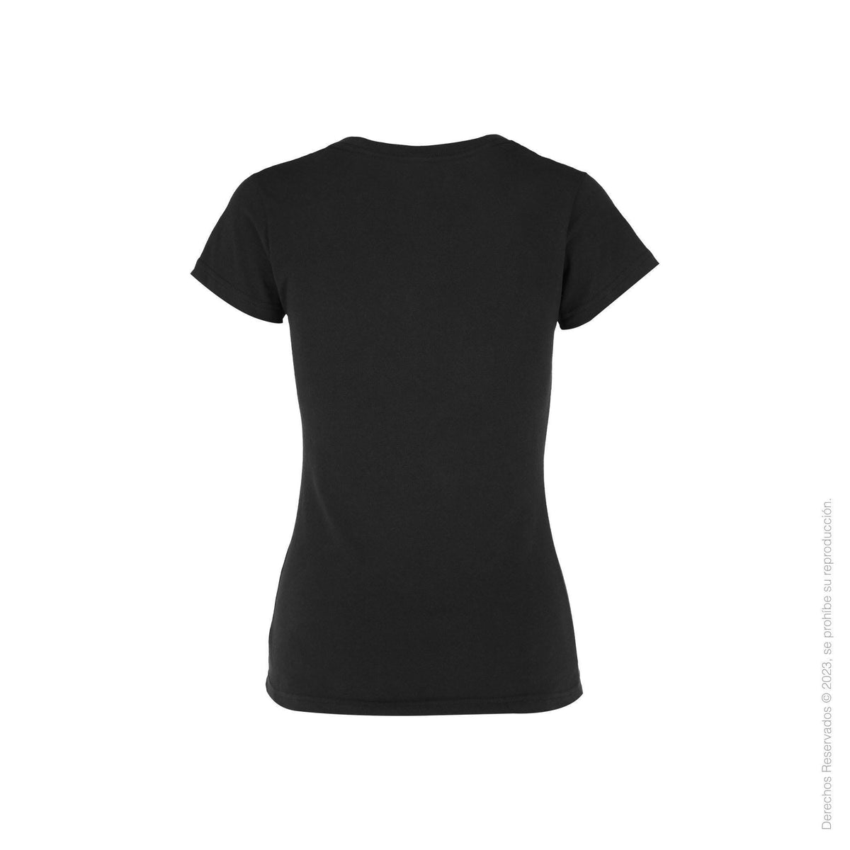 Women’s V-Neck Short Sleeve Silhouette T-Shirt · 100% Cotton · Black ...