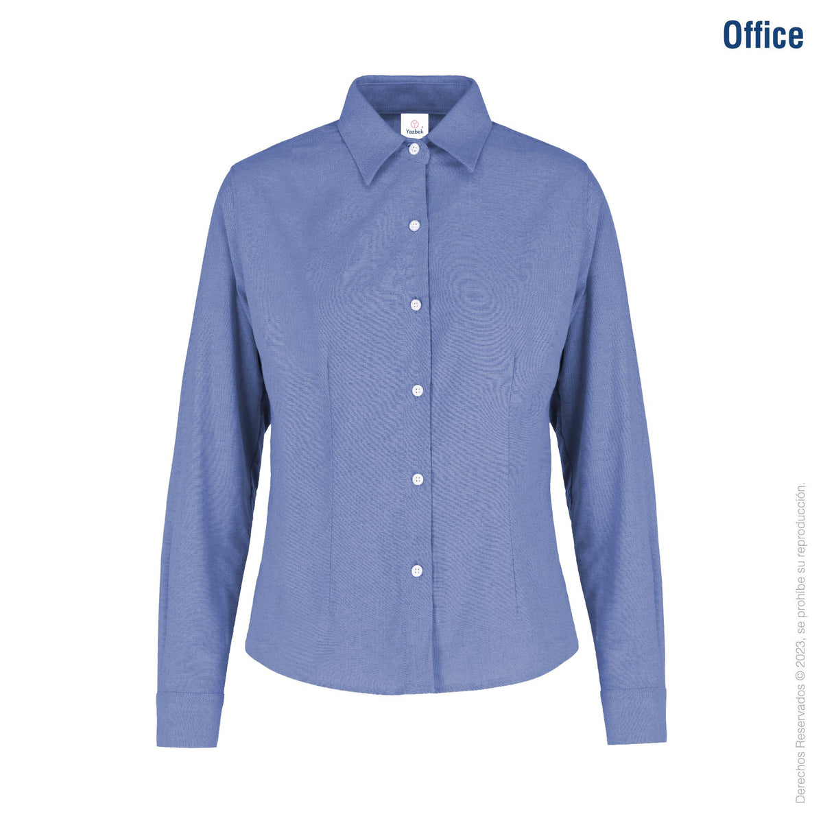 Women’s Long Sleeve Silhouette Oxford Shirt · Cobalt – Yazbek®