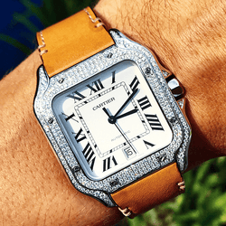 cartier santos with date