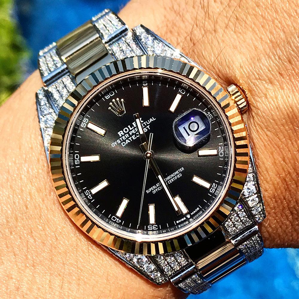 datejust gold black dial