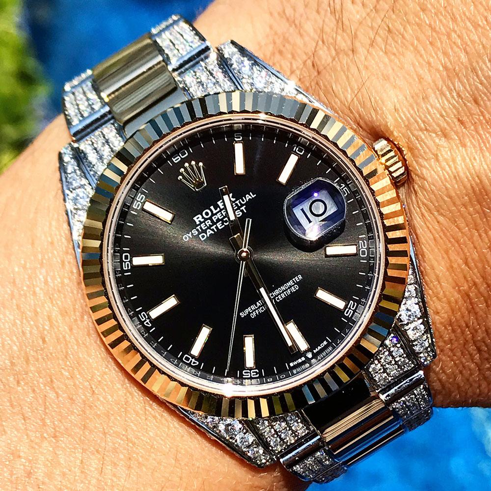 black and gold datejust