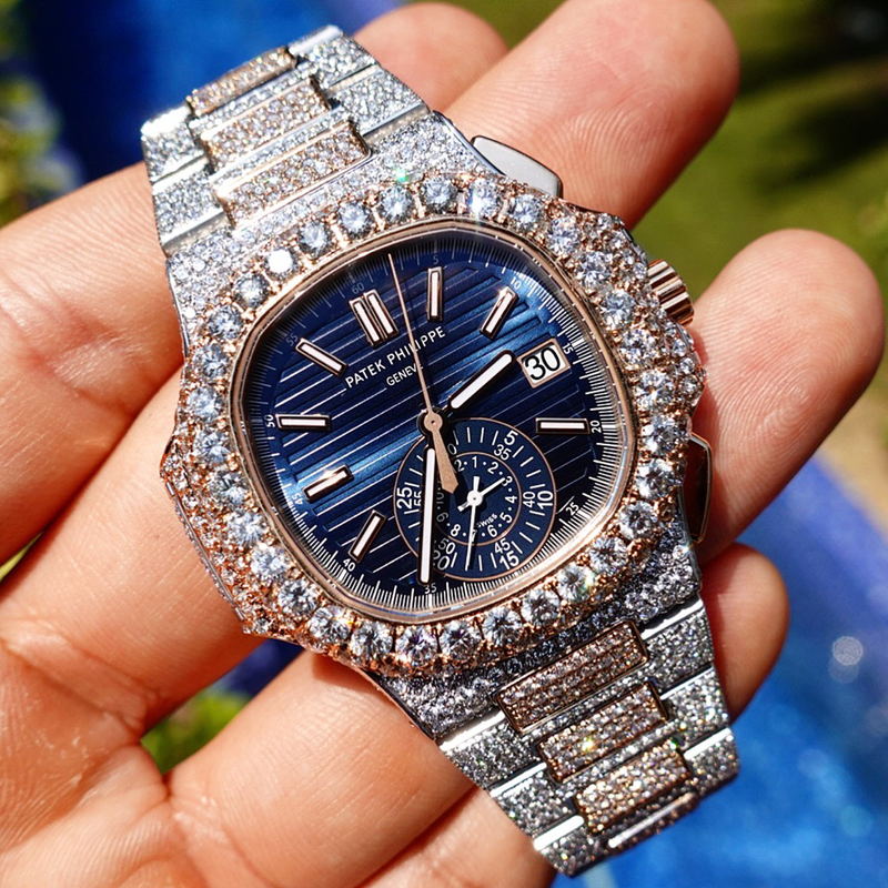 watch full of diamonds