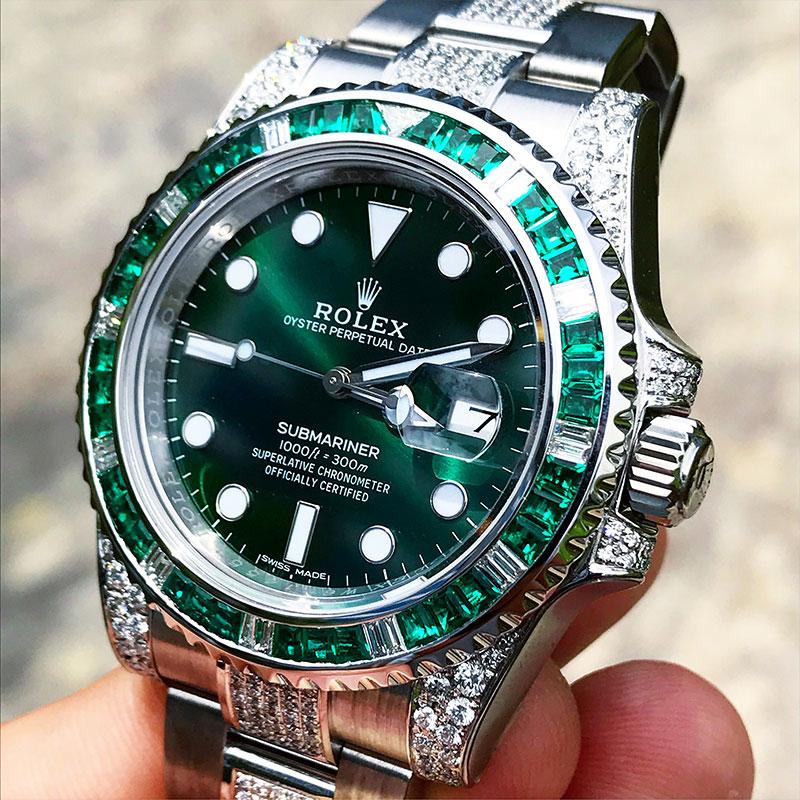 iced out submariner rolex