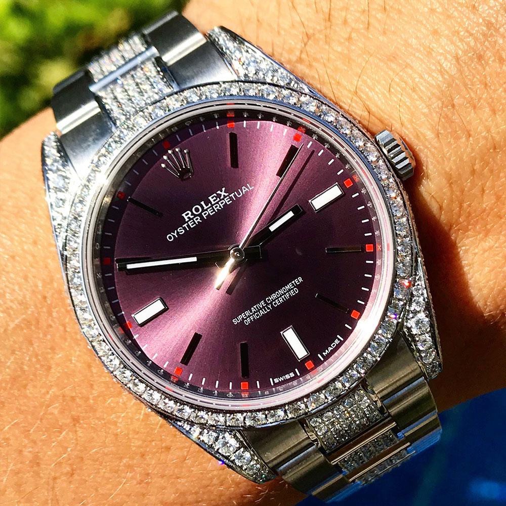 rolex oyster perpetual grape dial