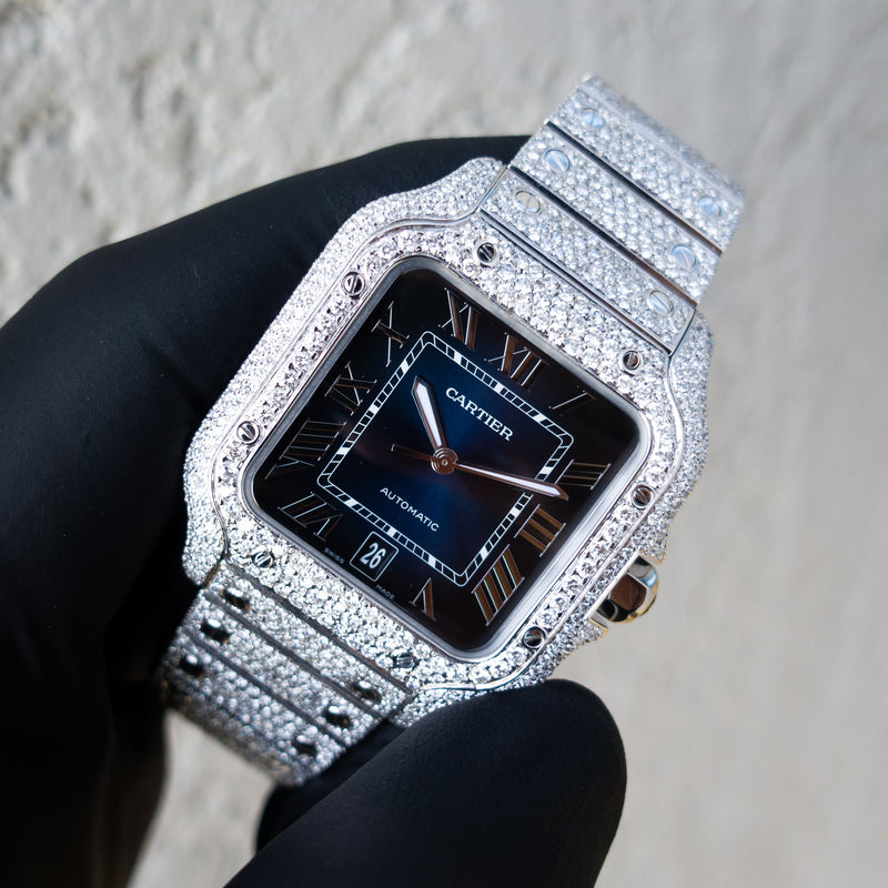 cartier diamond face watch