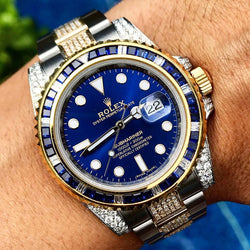 rolex submariner blue white gold