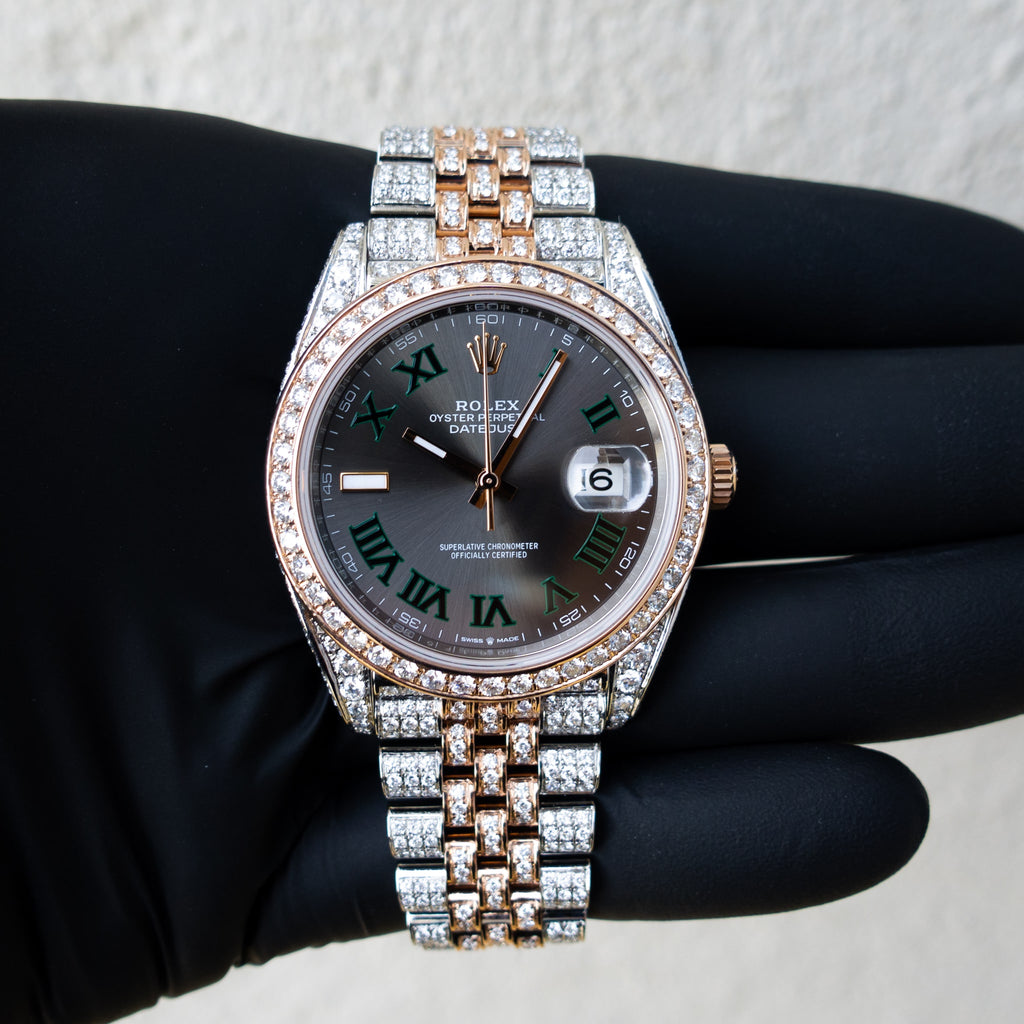 rolex datejust 41 wimbledon steel