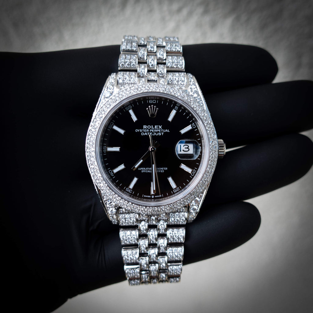 rolex with black dial