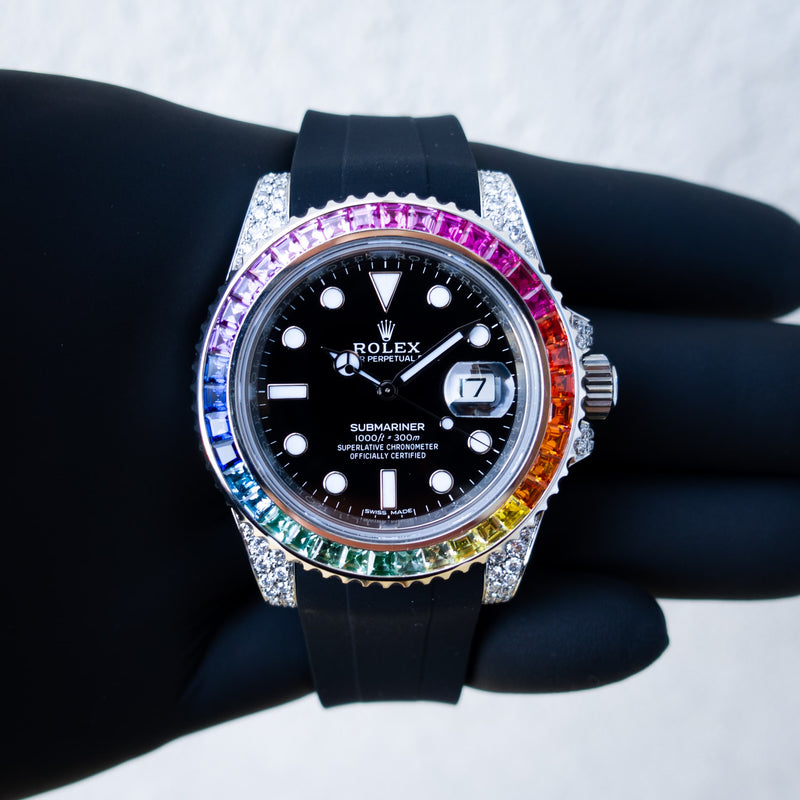 rolex rainbow diamond watch