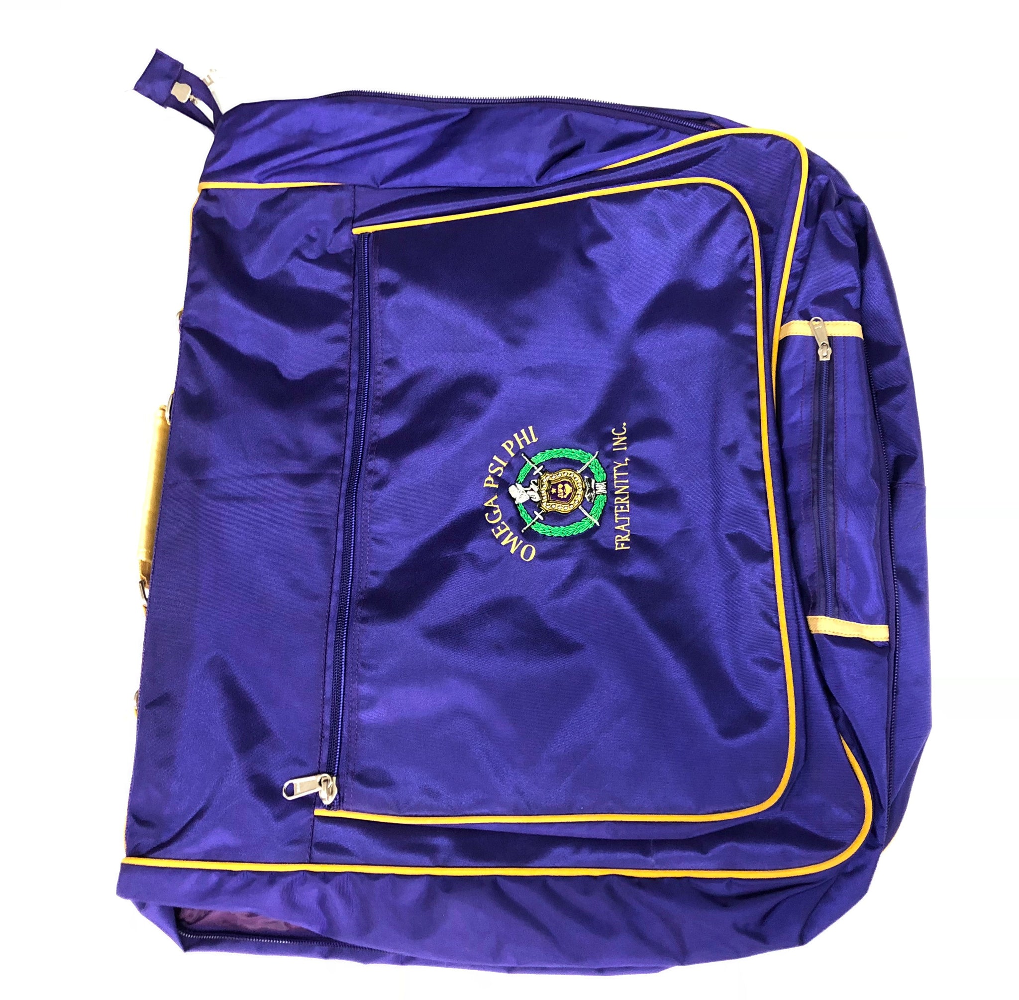 Omega Psi Phi Fraternity Polyester PVC Coated Garment Bag for travelli