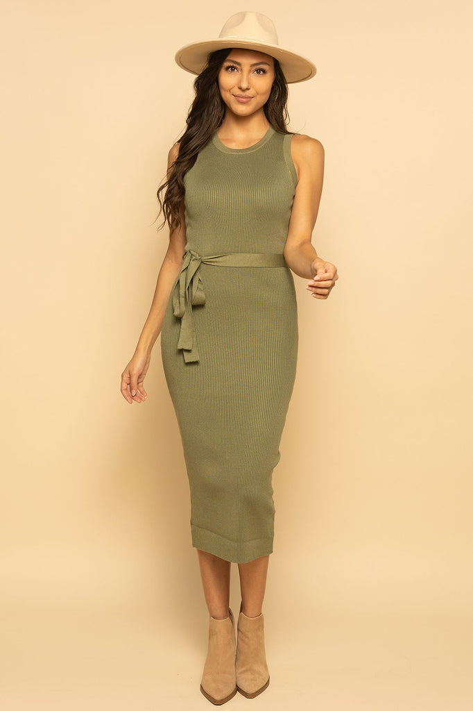 Buy Roadster Women Olive Green Midi Dungaree Dress With Studs - Dresses for  Women 7370280