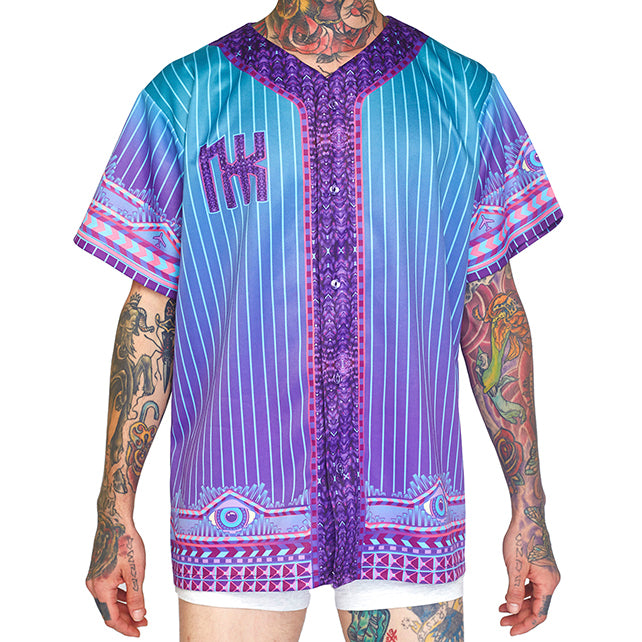 LOGIC LATTICE UNISEX BASEBALL JERSEY 