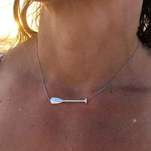 SUP paddle necklace sterling silver - SUP Up Paddle Jewlery