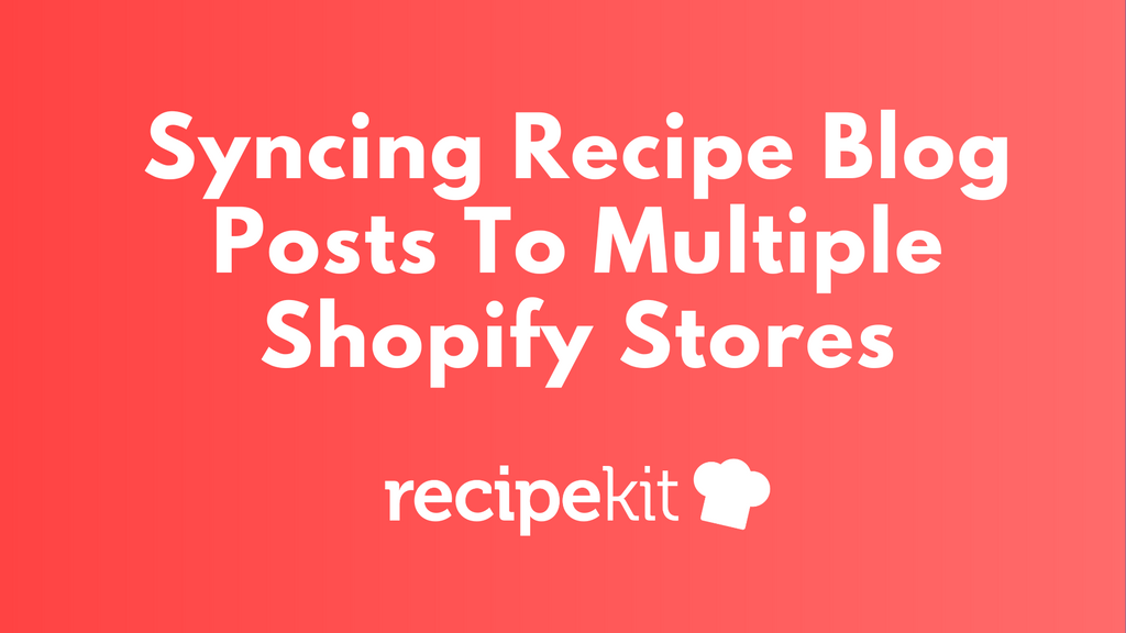 How to sync recipe blog posts to multiple stores on Shopify