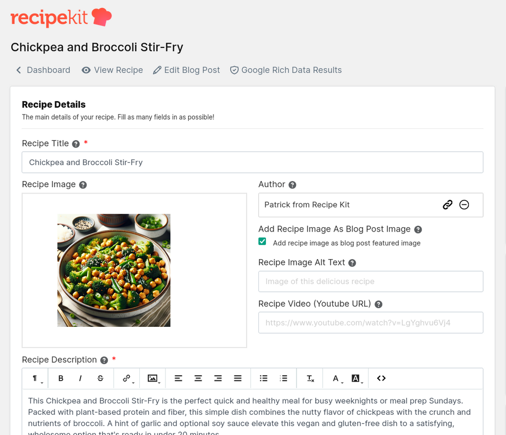 Creating an exclusive recipe in the Recipe Kit Shopify app