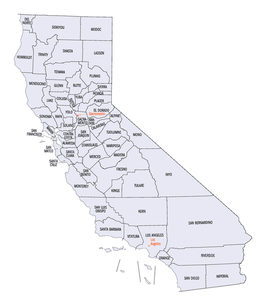 Map of Californis