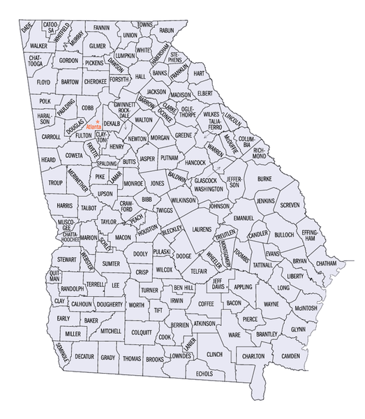 State Map of Georgia